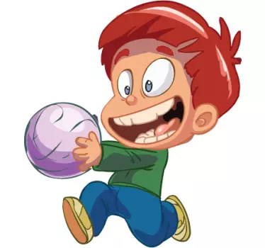 Sticker enfant jeu garçon balle - TenStickers