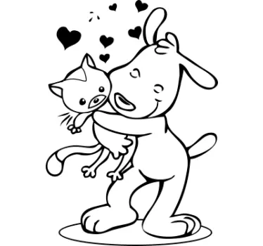 Sticker enfant meilleurs amis - TenStickers