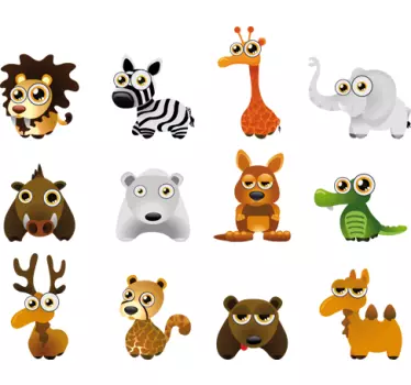 Sticker enfant petits animaux - TenStickers