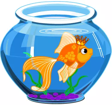 Sticker enfant princesse poisson - TenStickers