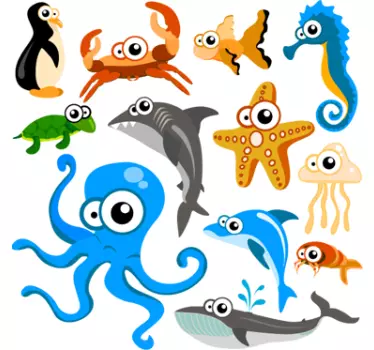 Sticker enfant profondeurs marines - TenStickers