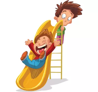 Sticker enfant toboggan - TenStickers