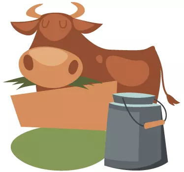 Sticker enfant vache laitière - TenStickers