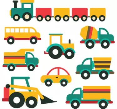 Sticker enfants véhicules - TenStickers