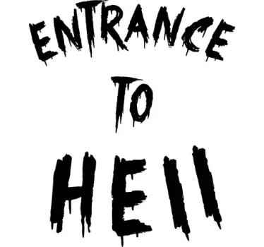 sticker entrance to hell - TenStickers