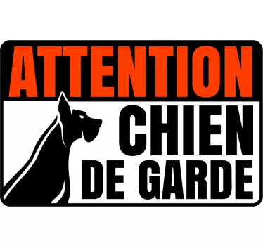 Sticker mural Maison Chien méchant - TenStickers