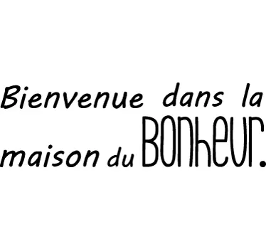 Sticker mural salon maison du bonheur - TenStickers