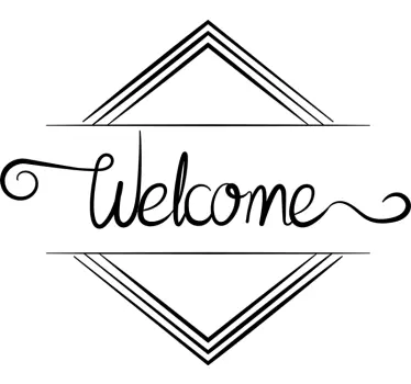 Sticker Maison Texte Bienvenue - TenStickers