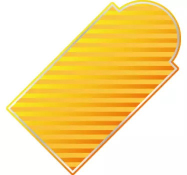 Sticker étiquette solde rayée jaune - TenStickers