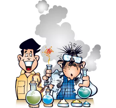 Sticker étudiant explosion chimie - TenStickers