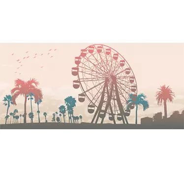 Sticker fête foraine Californie - TenStickers