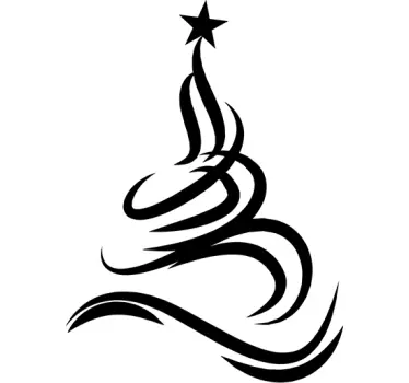 Sticker filigrane arbre de noël - TenStickers