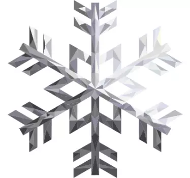 Sticker flocon de neige argent - TenStickers