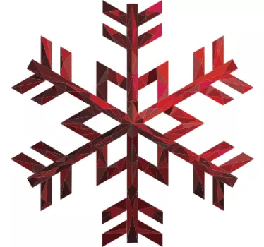 sticker flocon imitation rubis - TenStickers