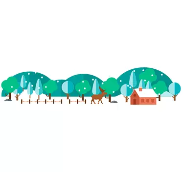 sticker forêt enneigée - TenStickers