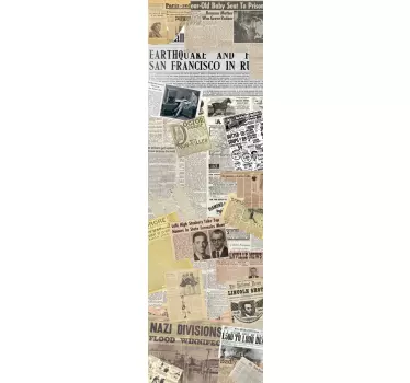 Sticker frigo coupures de journaux - TenStickers