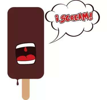 Sticker frigo personnage de glace - TenStickers