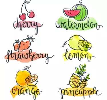 Sticker cuisine noms de fruits - TenStickers