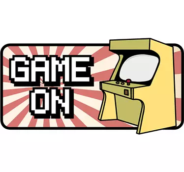 Sticker vintage Game On jeu rétro - TenStickers