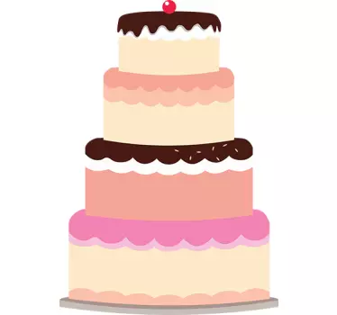 Sticker gâteau pièce montée - TenStickers