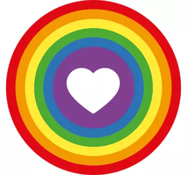 Sticker gay avec coeur - TenStickers