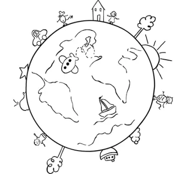 Sticker globe voyages - TenStickers