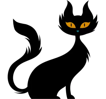 Sticker Mura lchat noir - TenStickers
