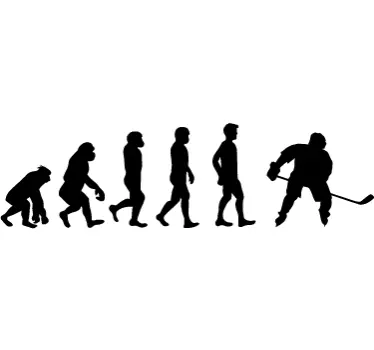 Sticker hockey évolution homme - TenStickers
