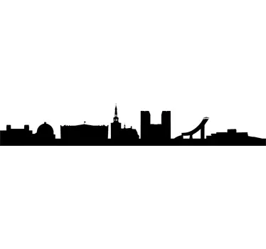 Sticker horizon silhouette de skyline métropolitain - TenStickers