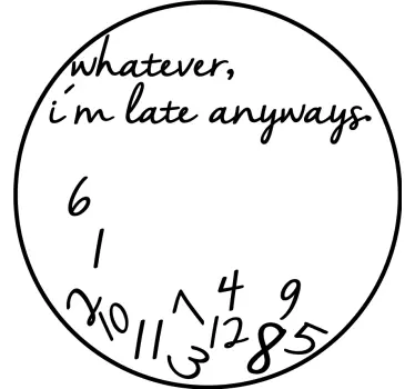 Sticker horloge im late - TenStickers