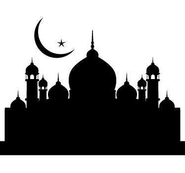 Sticker illustration mosquée - TenStickers