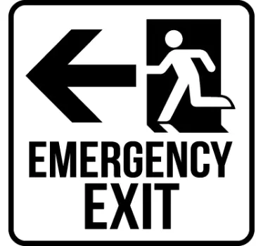 Sticker issue de secours exit - TenStickers