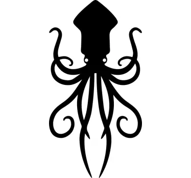 Sticker kraken pieuvre monochrome - TenStickers
