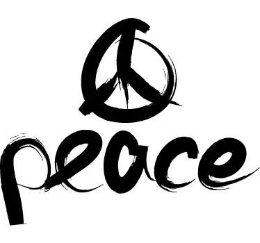 Sticker logo Peace and Love - TenStickers