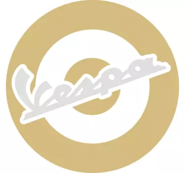 Sticker logo vespa doré - TenStickers