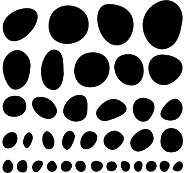 Sticker mural salon pack de 32 cercles irréguliers - TenStickers