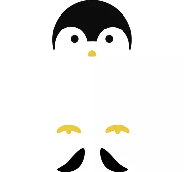 Sticker Chambre Enfant Porte Pingouin - TenStickers