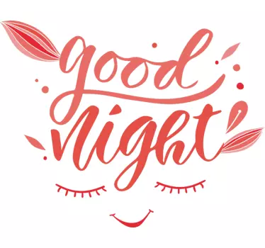 Sticker Mural Texte Good Night - TenStickers