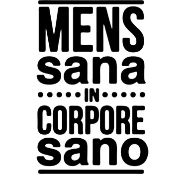 Sticker mens sana - TenStickers