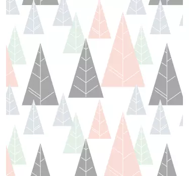 Papier autocollant meuble sapins d'hiver - TenStickers