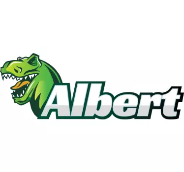 Sticker mural pour enfant prénom personnalisé dinosaure - TenStickers