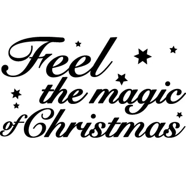 Sticker noel feel magic christmas - TenStickers