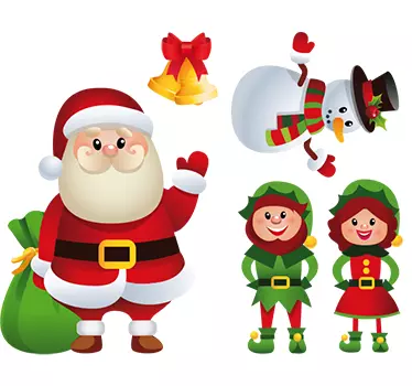 Sticker Noel personnages - TenStickers