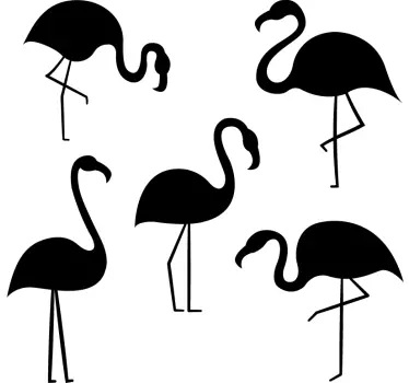 Sticker Maison Flamands Roses Monochrome - TenStickers