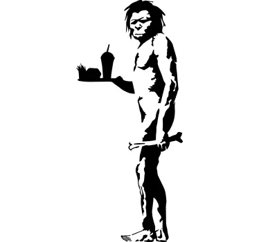 Sticker Maison Caveman de Banksy - TenStickers