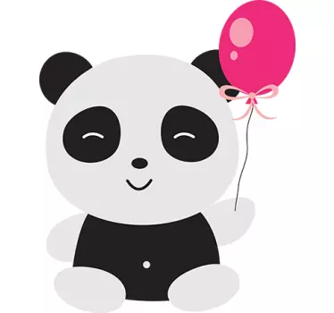 Sticker panda ballon - TenStickers