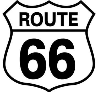 Sticker panneau Route 66 - TenStickers