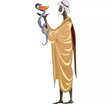 Sticker personnage mythologie Asclépios - TenStickers