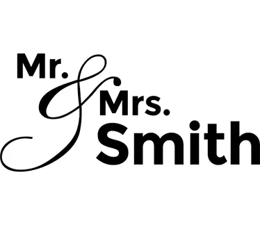 Sticker personnalisable Mr & Mrs - TenStickers