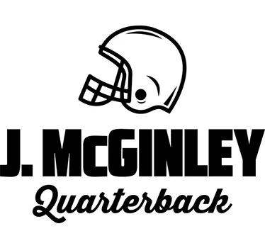 Sticker personnalisable quarterback - TenStickers